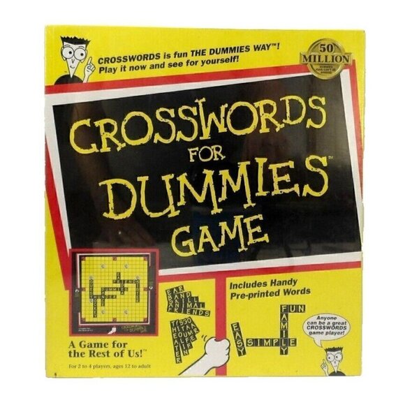 Crosswords For Dummies word game PRESSMAN TOY 1998, NEW - Picture 1 of 2